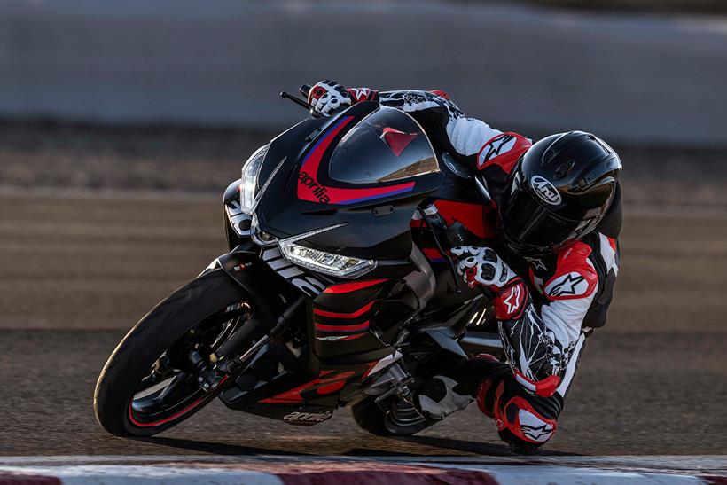 Cornering on the Aprilia RS 457