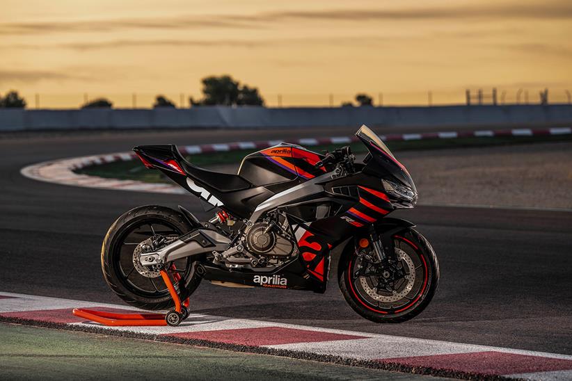 A side view of the Aprilia RS 457