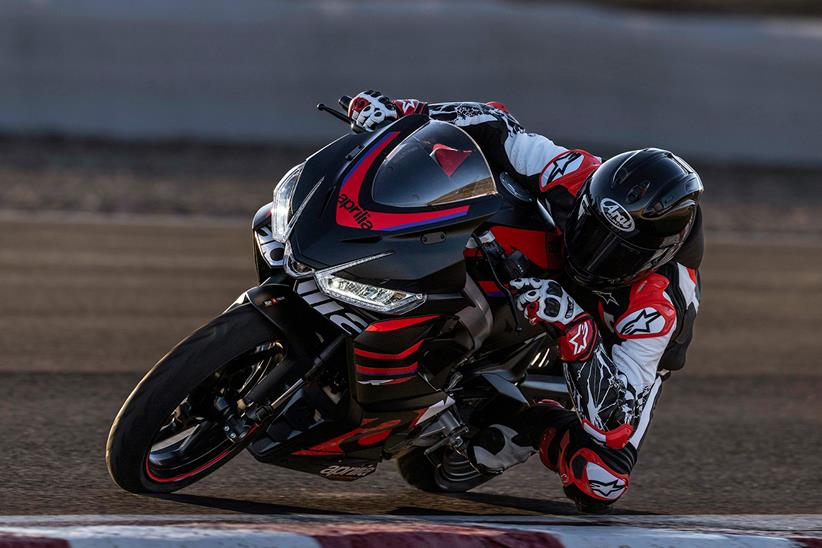 Cornering on the Aprilia RS 457