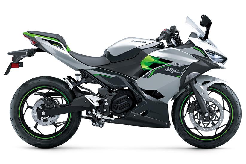 Kawasaki Ninja e-1 finished in grey and green