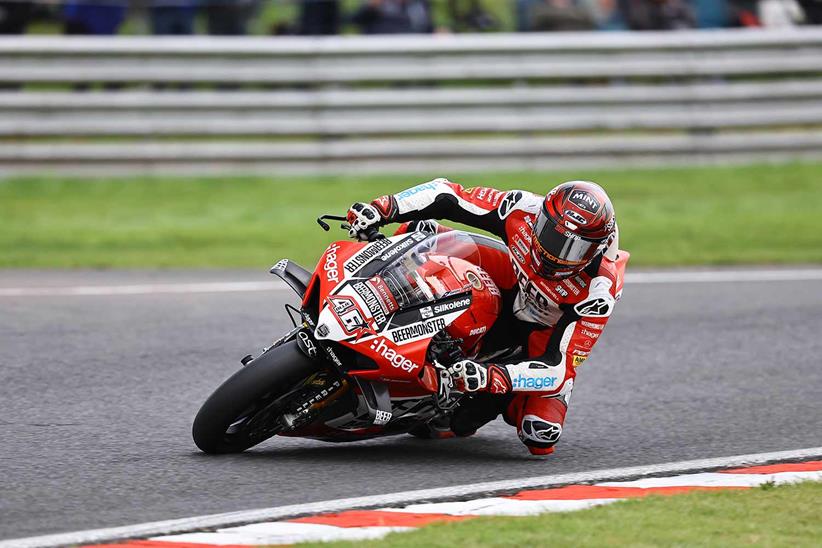 Tommy Bridewell onboard the BeerMonster Ducati at Oulton Park