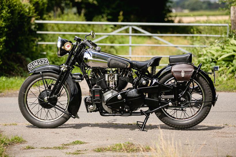 1938 Brough Superior SS100 left side