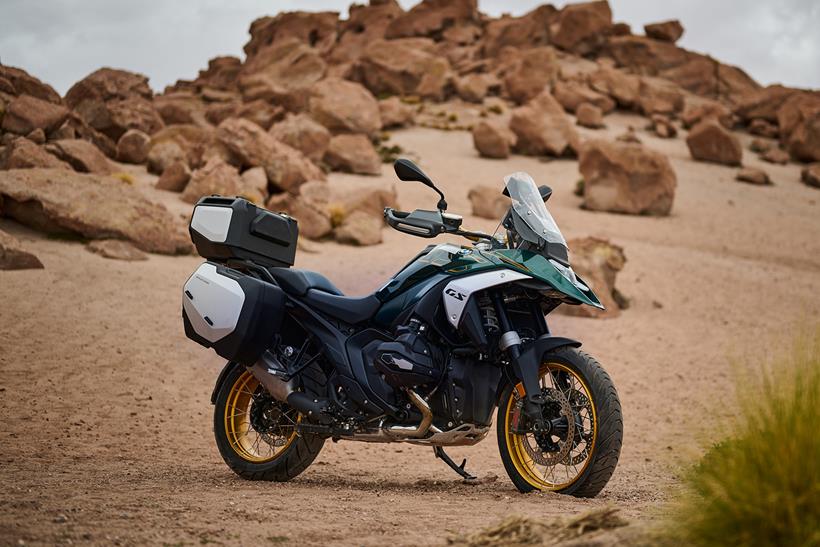 A BMW R1300GS with luggage