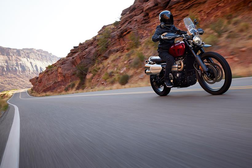 The Triumph Scrambler 1200 X is road biased