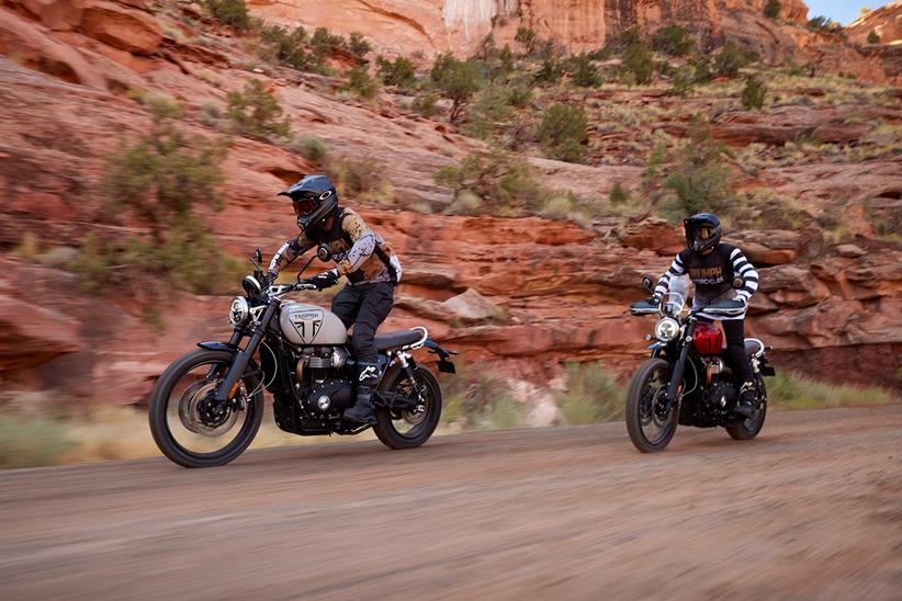 Triumph Scrambler 1200 X being ridden off-road