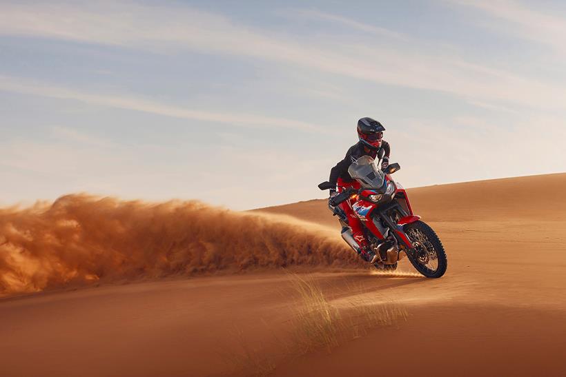 Sliding the 2024 Honda Africa Twin