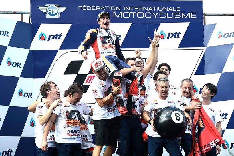 Marquez and Honda celebrate capturing the 2019 title