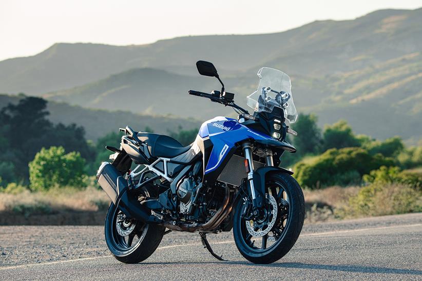 A side view of the 2024 Suzuki V-Strom 800 RE