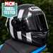 Bell Race Star DLX flex helmet black and white stripes