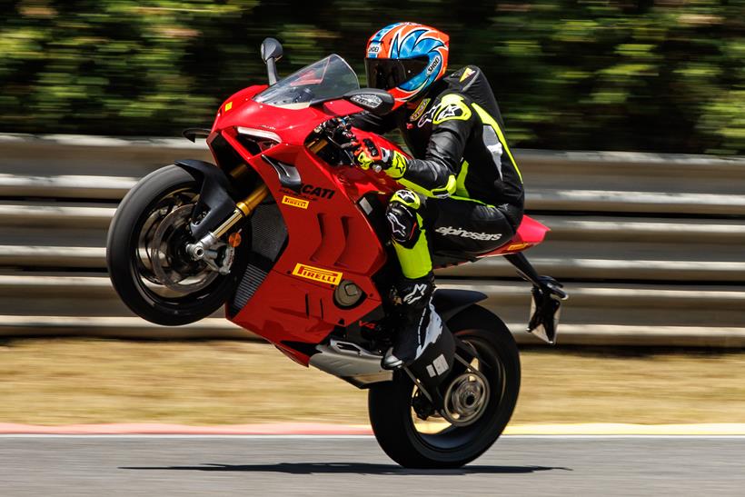 Ducati Panigale V4S wheelie