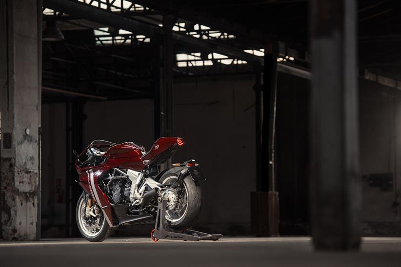 Rear shot of the MV Agusta Superveloce 98 Edizione Limitata