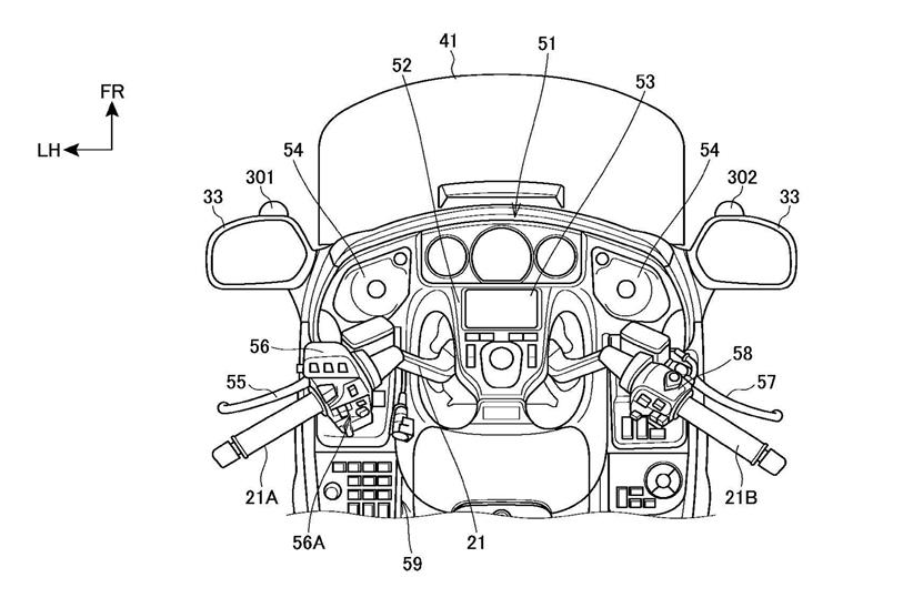 Honda Gold Wing self adjusting screen tech on board