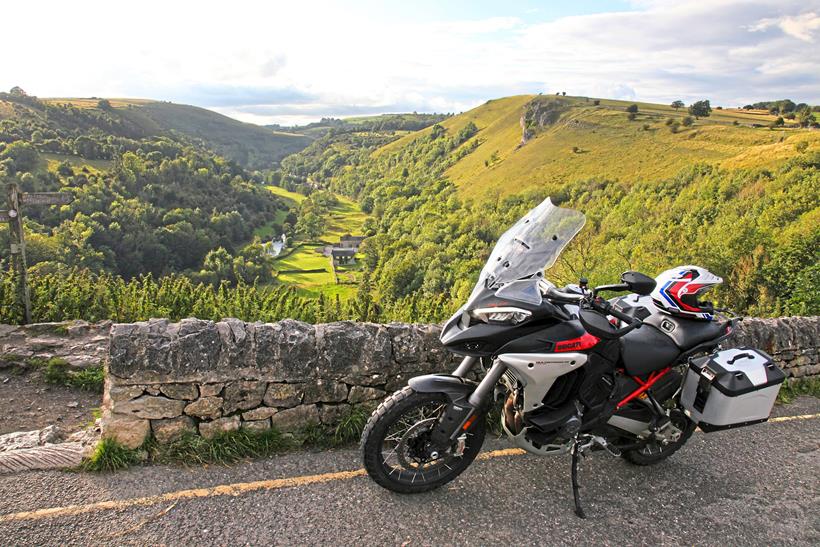 Ducati Multistrada V4 Rally on roadside