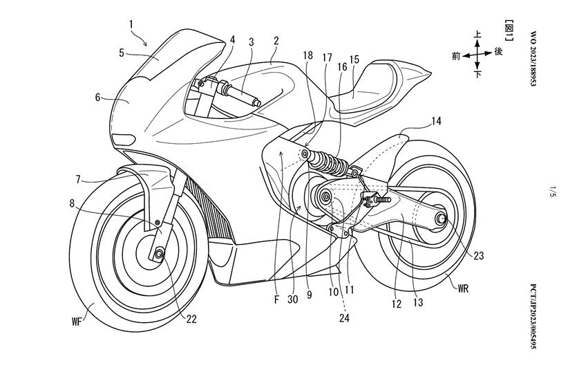 Honda RC-E patent drawing