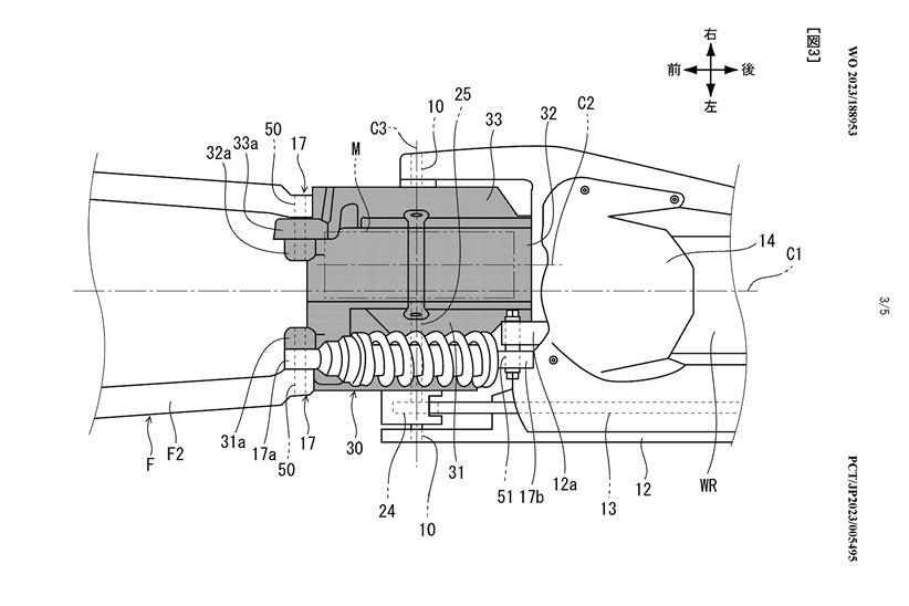 Honda RC-E left side mounted shock