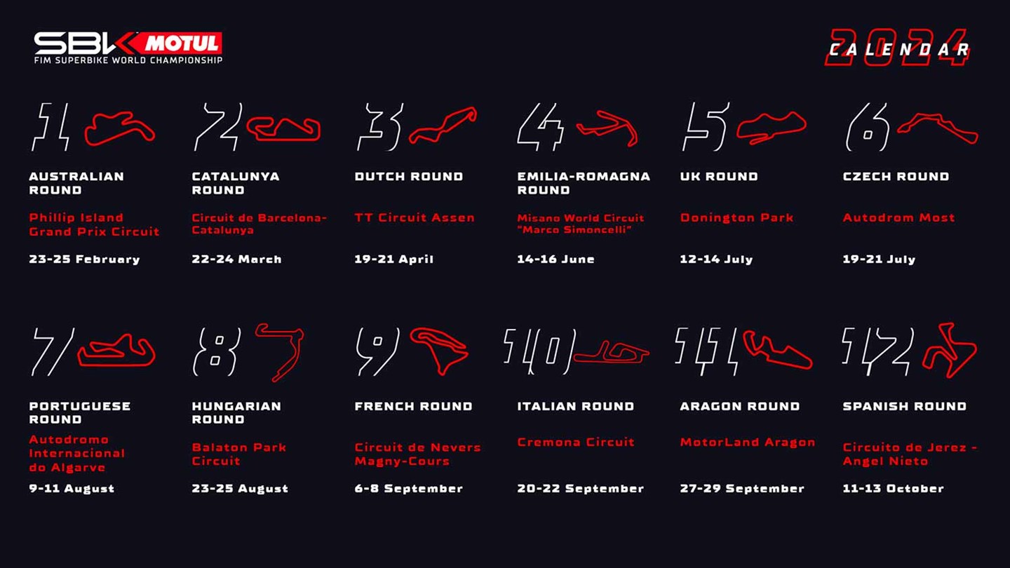 WSB 2024 calendar unveiled with two new circuits included MCN