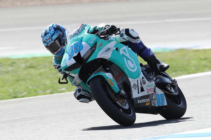 Tarran Mackenzie onboard the Petronas MIE Racing Honda Supersport bike