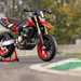 Ducati Hypermotard 698 Mono stationary on corner