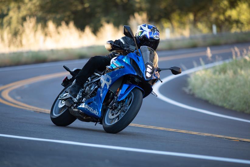 2024 Suzuki GSX-8R blue front shot