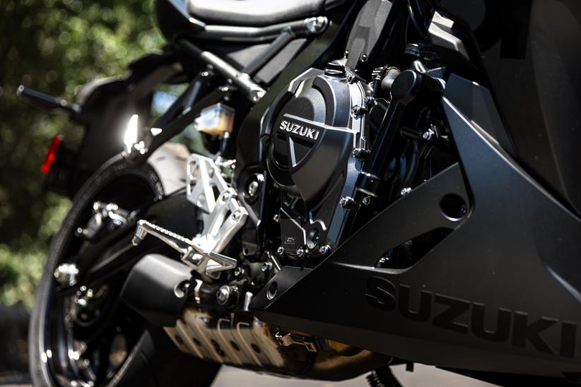 2024 Suzuki GSX-8R in black engine