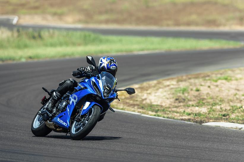 2024 Suzuki GSX-8R blue on track