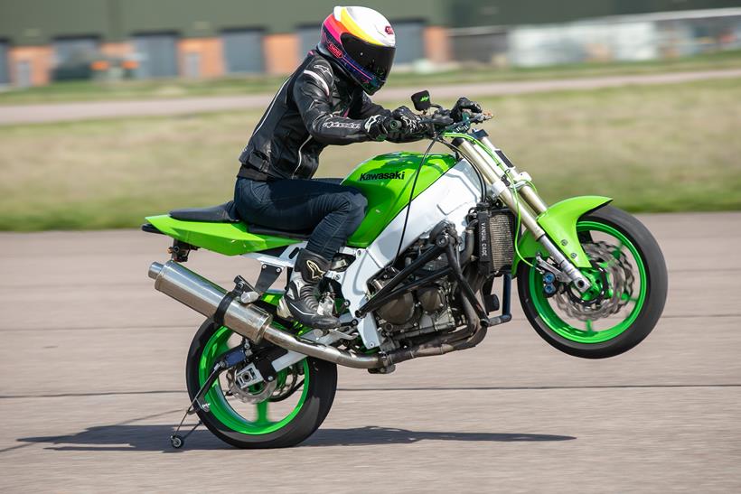 Believe it or not, learning to wheelie can count as advanced motorcycle training!