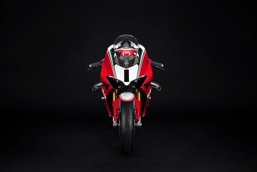 Ducati Panigale V4 SP2 30-degree Anniversario 916 front shot