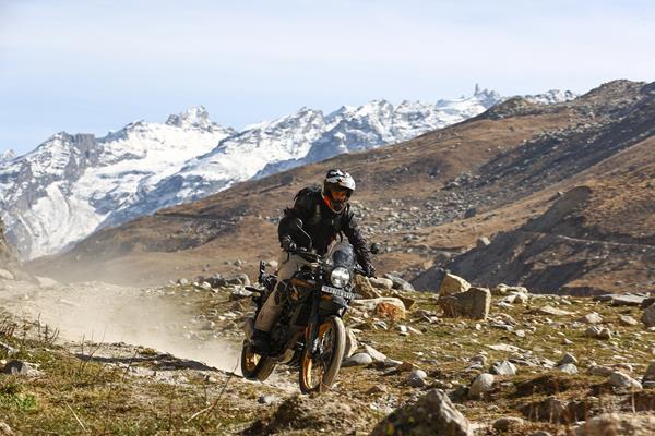 Royal Enfield Himalayan - mountains in background