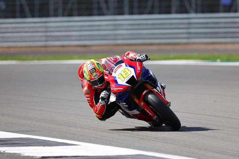 Andrew Irwin onboard the Honda Racing UK Fireblade