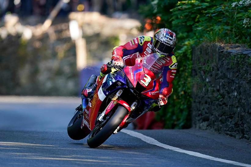 John McGuinness during Thursday Practice at the 2023 TT