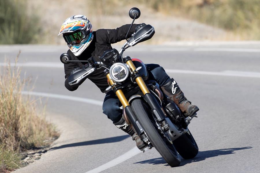 Triumph Scrambler 1200 XE - on the road shot