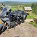 Yamaha Tracer 9 GT+ long-term test bike with scenic view
