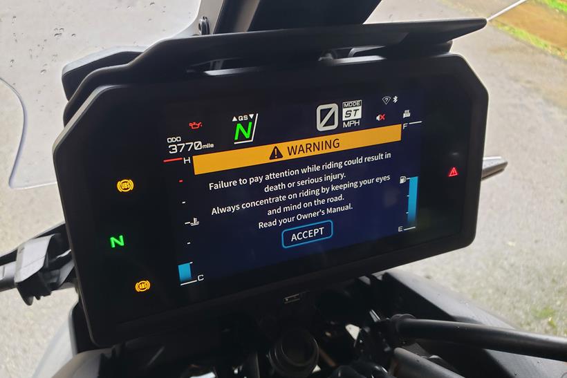 Yamaha Tracer 9 GT+ dash warning