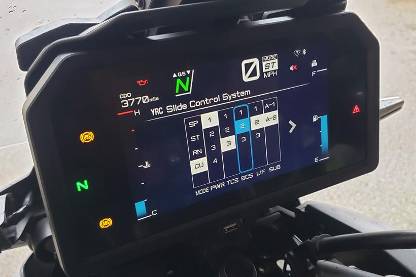 Yamaha Tracer 9 GT+ slide control settings