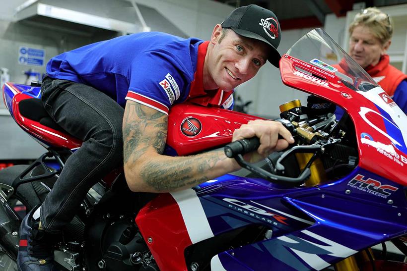 Tommy Bridewell onboard the Honda Fireblade