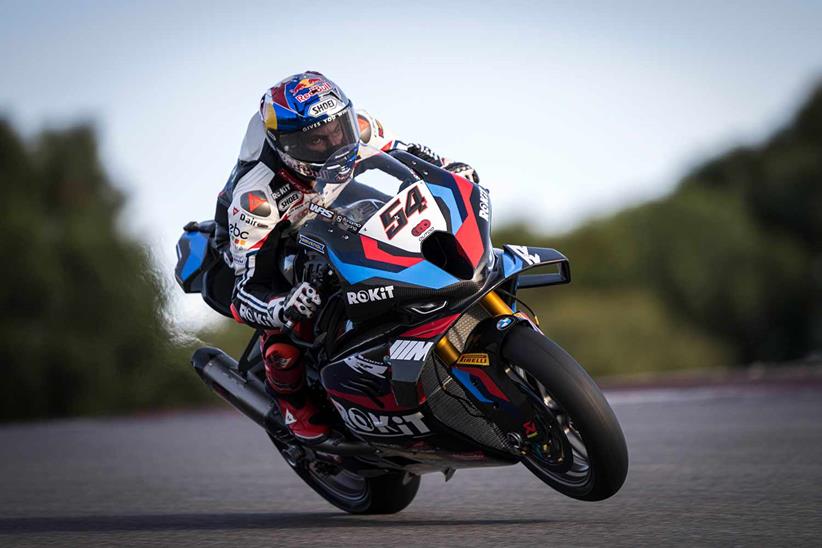 Toprak Razgatlioglu onboard the BMW M1000 RR at Portimao