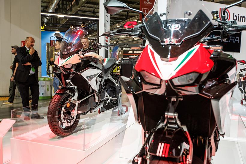 Bimota Tera adventure bike on display