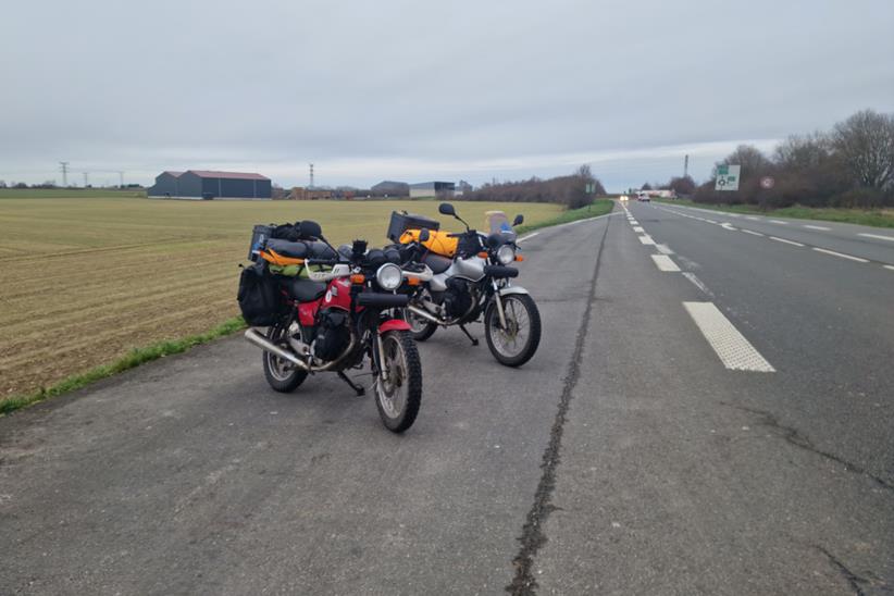 Pair of Honda CG125s ready for adventure