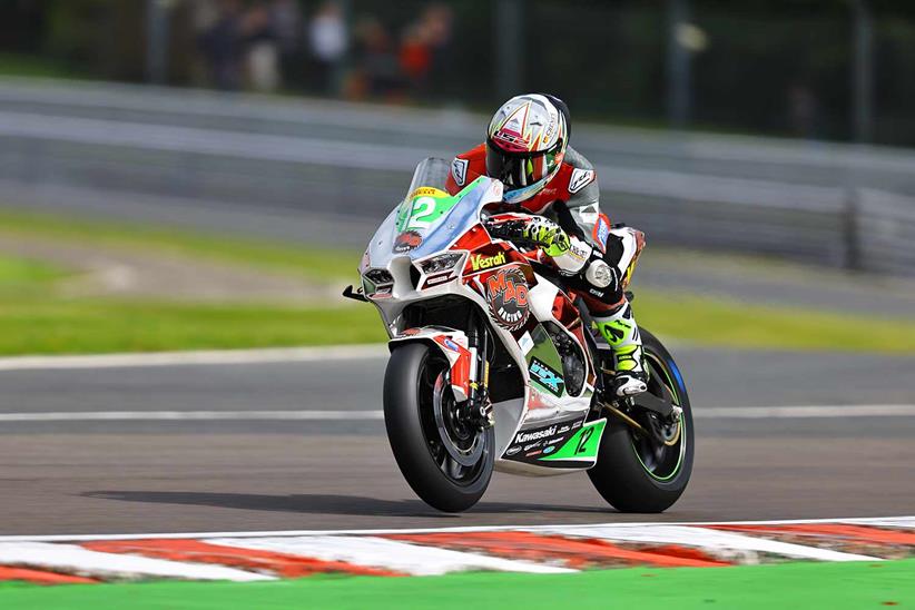 Luke Hedger onboard his Kawasaki in the Superstock class