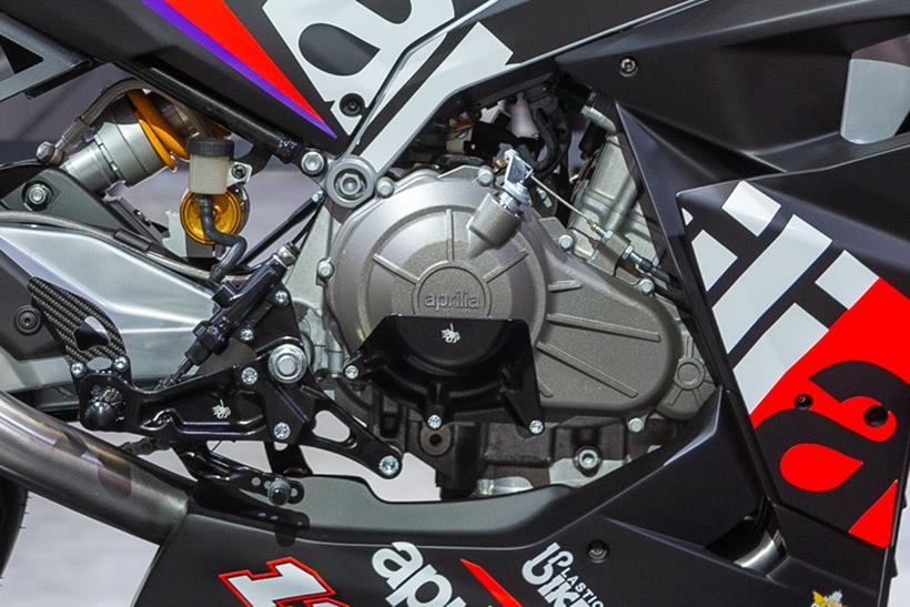 Aprilia RS457 parallel twin engine