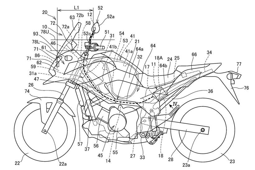 Honda NC750X headlight planning patent