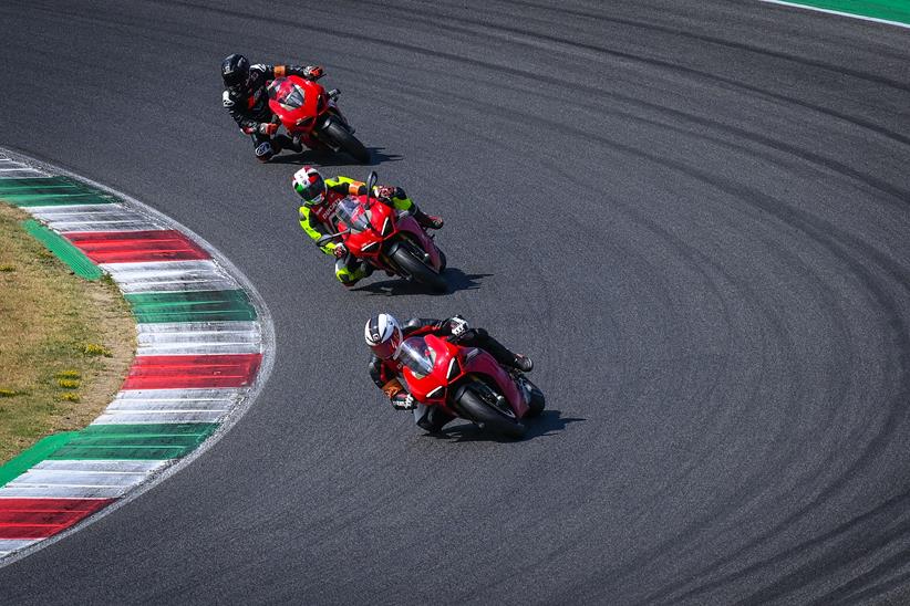 Ducati DRE riders on track