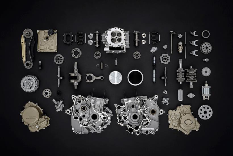 Ducati Hypermotard 698 mono engine exploded view