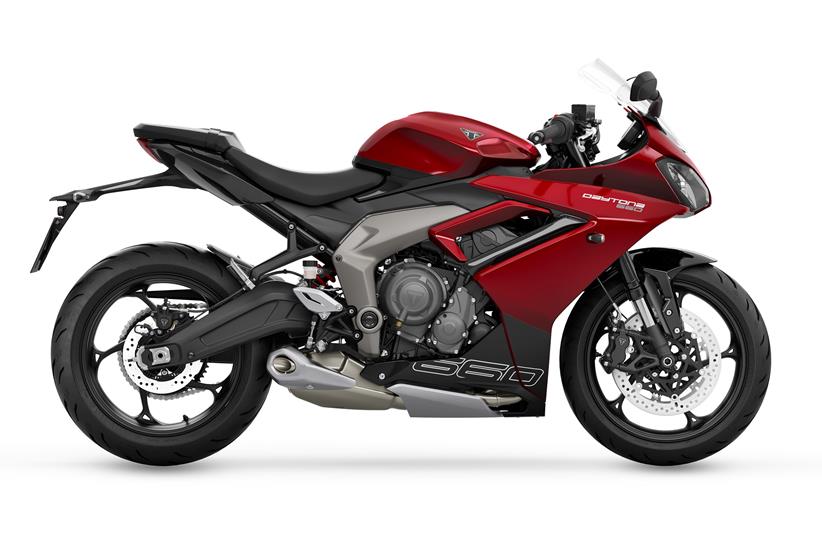 2024 Triumph Daytona 660 right side on white background