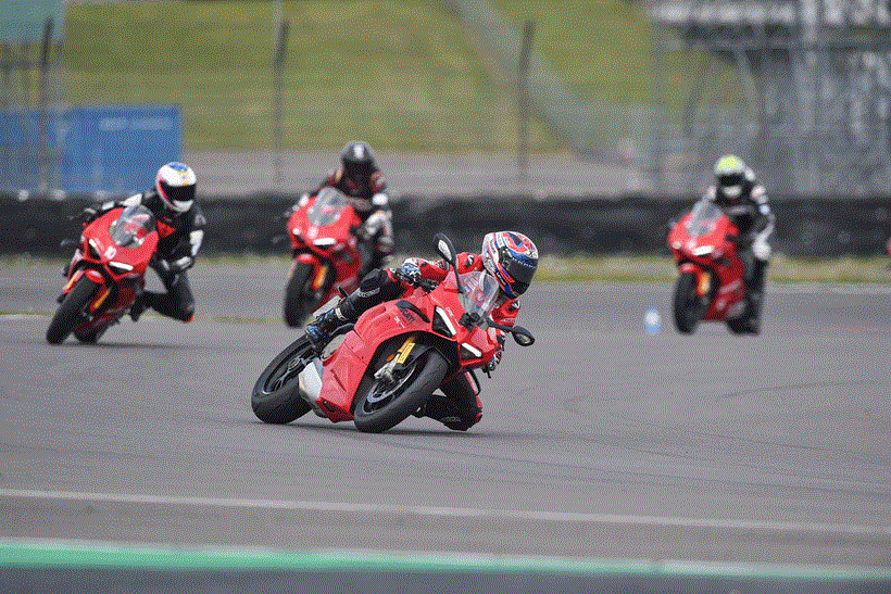 Ducati riders on track at Silverstone