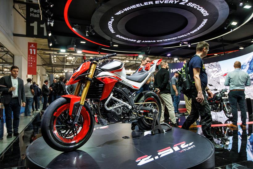 Hero Concept bike on stand