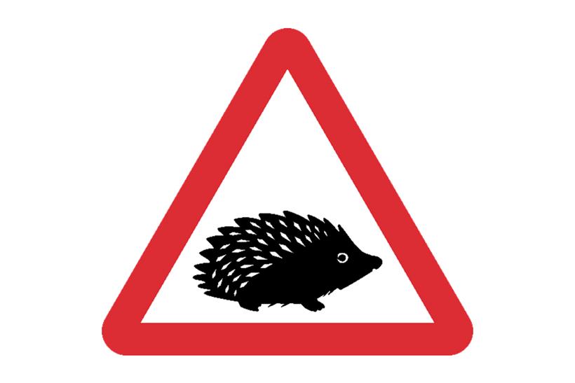 Small animal warning sign