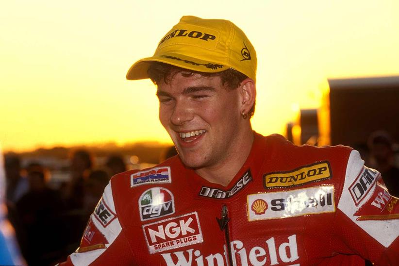 Anthony Gobert pictured ahead of his World Superbike debut at Sugo in 1994.