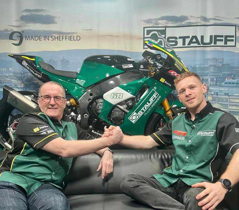 Tom Neave with GR Motosport owner Brent Gladwin