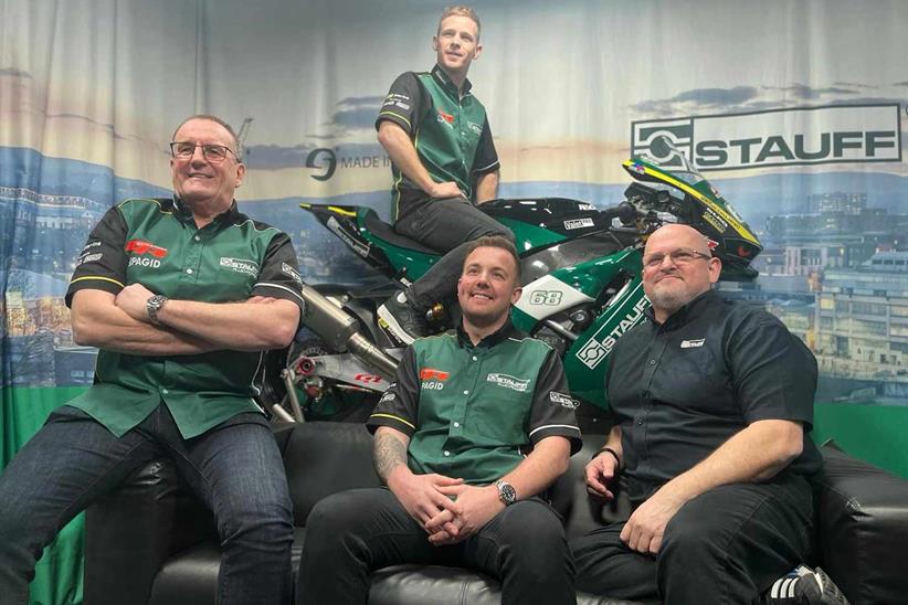 Tom Neave and the STAUFF Fluid Power Kawasaki team